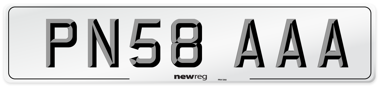 PN58 AAA Number Plate from New Reg